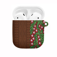 Tonga Language Week AirPods Case Heilala Floral Brown