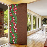 Tonga Language Week Door Cover Heilala Floral Brown