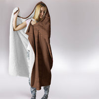 Tonga Language Week Hooded Blanket Heilala Floral Brown