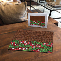 Tonga Language Week Puzzle Heilala Floral Brown