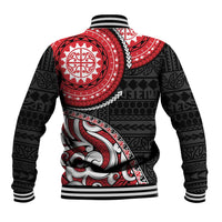 New Zealand Red Maori Koru Simple Style Baseball Jacket LT05 - Polynesian Pride
