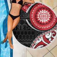 New Zealand Red Maori Koru Simple Style Beach Blanket