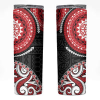 New Zealand Red Maori Koru Simple Style Skinny Tumbler LT05 Red - Polynesian Pride