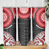 New Zealand Red Maori Koru Simple Style Skinny Tumbler LT05 - Polynesian Pride