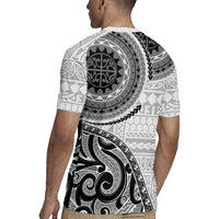 New Zealand White Maori Koru Simple Style Rugby Jersey