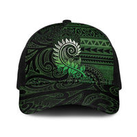 New Zealand Maori Koru Fern Baseball Net Cap Spiral Polynesian Style Green - Polynesian Pride