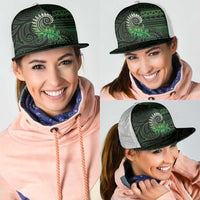 New Zealand Maori Koru Fern Mesh Trucker Cap Spiral Polynesian Style Green LT05 - Polynesian Pride