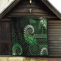 New Zealand Maori Koru Fern Quilt Spiral Polynesian Style Green LT05 - Polynesian Pride
