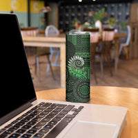 New Zealand Maori Koru Fern Skinny Tumbler Spiral Polynesian Style Green LT05 - Polynesian Pride