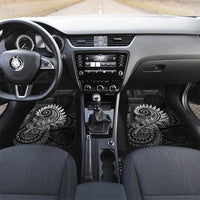 New Zealand Maori Koru Fern Car Mats Spiral Polynesian Style Gray LT05 Set 2pcs - Front Gray - Polynesian Pride