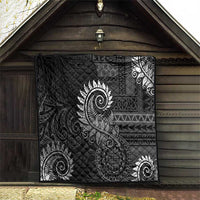 New Zealand Maori Koru Fern Quilt Spiral Polynesian Style Gray LT05 - Polynesian Pride