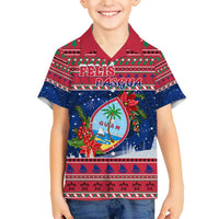 Personalized Guam Christmas Hawaiian Shirt Guaman Seal Poinsettia Felis Pasgua LT05 - Polynesian Pride