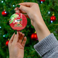 Personalised Hawaii Christmas Ceramic Ornament Funny Santa Claus Surf Mele Kalikimaka