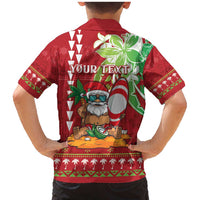Personalised Hawaii Christmas Family Matching Mermaid Dress and Hawaiian Shirt Funny Santa Claus Surf Mele Kalikimaka LT05 - Polynesian Pride