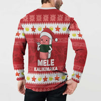 Hawaii Funny Christmas Button Sweatshirt Spam Musubi Santa