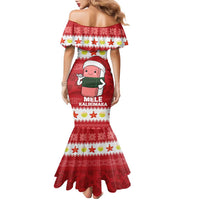 Hawaii Funny Christmas Family Matching Mermaid Dress and Hawaiian Shirt Spam Musubi Santa LT05 - Polynesian Pride