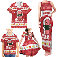 Hawaii Funny Christmas Family Matching Tank Maxi Dress and Hawaiian Shirt Spam Musubi Santa LT05 - Polynesian Pride