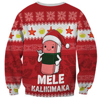 Hawaii Funny Christmas Sweatshirt Spam Musubi Santa