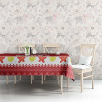 Hawaii Funny Christmas Tablecloth Spam Musubi Santa