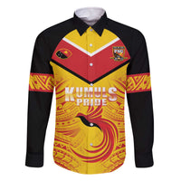 Papua New Guinea Rugby Custom Family Matching Off The Shoulder Long Sleeve Dress and Hawaiian Shirt Kumul Pride Go Champions