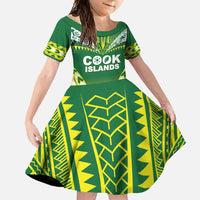 Cook Islands Rugby Custom Family Matching Tank Maxi Dress and Hawaiian Shirt The Kukis Go Champions