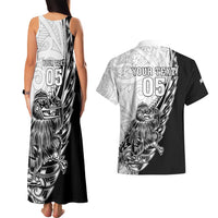 New Zealand Kiwi Rugby Custom Couples Matching Tank Maxi Dress and Hawaiian Shirt Go Champions Maori Pattern