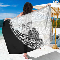 New Zealand Kiwi Rugby Custom Sarong Go Champions Maori Pattern LT05 One Size 44 x 66 inches White - Polynesian Pride