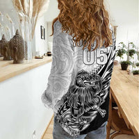 New Zealand Kiwi Rugby Custom Women Casual Shirt Go Champions Maori Pattern LT05 - Polynesian Pride