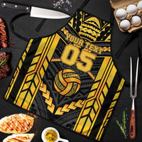 Custom Polynesia Beach Volleyball Apron Gold Polynesian Tribal Pattern LT05 Gold - Polynesian Pride