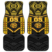 Custom Polynesia Beach Volleyball Car Mats Gold Polynesian Tribal Pattern - Polynesian Pride
