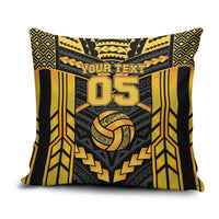 Custom Polynesia Beach Volleyball Pillow Cover Gold Polynesian Tribal Pattern - Polynesian Pride