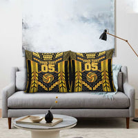 Custom Polynesia Beach Volleyball Pillow Cover Gold Polynesian Tribal Pattern - Polynesian Pride