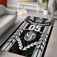 Custom Polynesia Beach Volleyball Area Rug Polynesian Tribal Pattern - Polynesian Pride