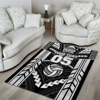 Custom Polynesia Beach Volleyball Area Rug Polynesian Tribal Pattern - Polynesian Pride