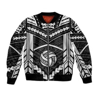 Custom Polynesia Beach Volleyball Bomber Jacket Polynesian Tribal Pattern - Polynesian Pride