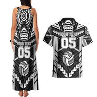 Custom Polynesia Beach Volleyball Couples Matching Tank Maxi Dress and Hawaiian Shirt Polynesian Tribal Pattern - Polynesian Pride
