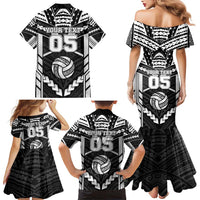 Custom Polynesia Beach Volleyball Family Matching Mermaid Dress and Hawaiian Shirt Polynesian Tribal Pattern LT05 - Polynesian Pride