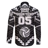 Custom Polynesia Beach Volleyball Family Matching Off The Shoulder Long Sleeve Dress and Hawaiian Shirt Polynesian Tribal Pattern - Polynesian Pride