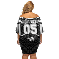 Custom Polynesia Beach Volleyball Family Matching Off Shoulder Short Dress and Hawaiian Shirt Polynesian Tribal Pattern LT05 - Polynesian Pride