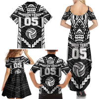 Custom Polynesia Beach Volleyball Family Matching Summer Maxi Dress and Hawaiian Shirt Polynesian Tribal Pattern - Polynesian Pride