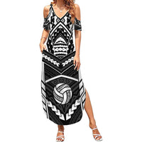 Custom Polynesia Beach Volleyball Family Matching Summer Maxi Dress and Hawaiian Shirt Polynesian Tribal Pattern - Polynesian Pride