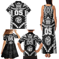 Custom Polynesia Beach Volleyball Family Matching Tank Maxi Dress and Hawaiian Shirt Polynesian Tribal Pattern - Polynesian Pride