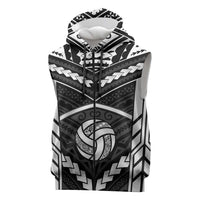 Custom Polynesia Beach Volleyball Sleeveless Zip Hoodie Polynesian Tribal Pattern - Polynesian Pride