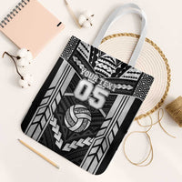 Custom Polynesia Beach Volleyball Tote Bag Polynesian Tribal Pattern LT05 White Strap One Size Black - Polynesian Pride