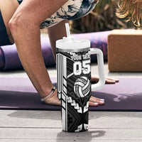Custom Polynesia Beach Volleyball Tumbler With Handle Polynesian Tribal Pattern LT05 - Polynesian Pride