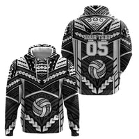 Custom Polynesia Beach Volleyball Zip Hoodie Polynesian Tribal Pattern - Polynesian Pride