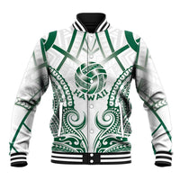 Custom Hawaii Volleyball Baseball Jacket Polynesian Pattern - Polynesian Pride
