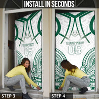 Custom Hawaii Volleyball Door Cover Polynesian Pattern - Polynesian Pride