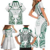 Custom Hawaii Volleyball Family Matching Short Sleeve Bodycon Dress and Hawaiian Shirt Polynesian Pattern LT05 - Polynesian Pride