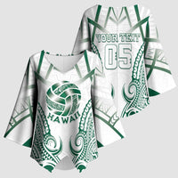 Custom Hawaii Volleyball Kimono Sleeve Blouse Polynesian Pattern - Polynesian Pride